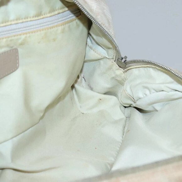 CHANEL New Travel Line Hand Bag Nylon Beige Silver CC Auth bs29078 - Picture 13 of 15